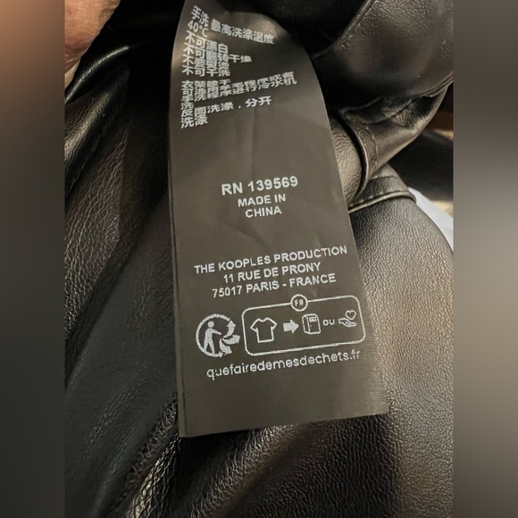 The Kooples
Coated Faux Leather Straight Leg Pants Size FR 42/ US 10 & 38/ 6 NWT - Picture 13 of 14